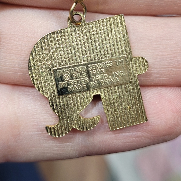 Vintage Portland Sea Dogs baseball team 1995 enamel earrings sports logo jewelry - Picture 4 of 4